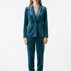 INC International Concepts Teal Velvet Blazer & Pants